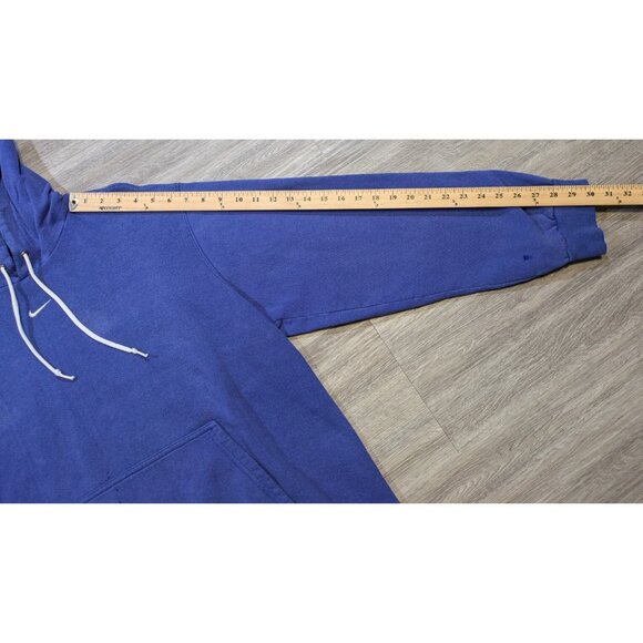Vintage Nike Center Swoosh Hoodie Men's Large Y2K Silver Tag Rare Blue - Picture 16 of 16